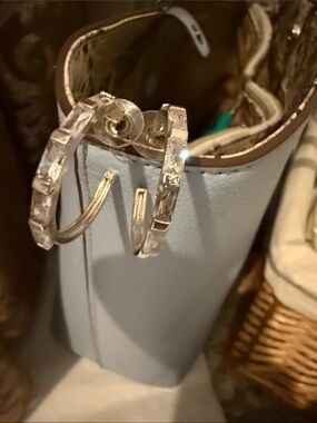 Clear Crystal Hoop Earrings